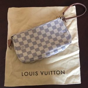 Auth Louis Vuitton wristlet, evening bag, clutch